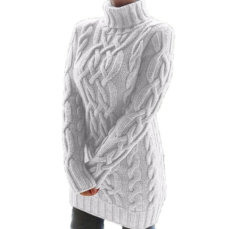 Damen Rollkragenpullover in warmem, zeitlosem Design für stilvolle Wintertage