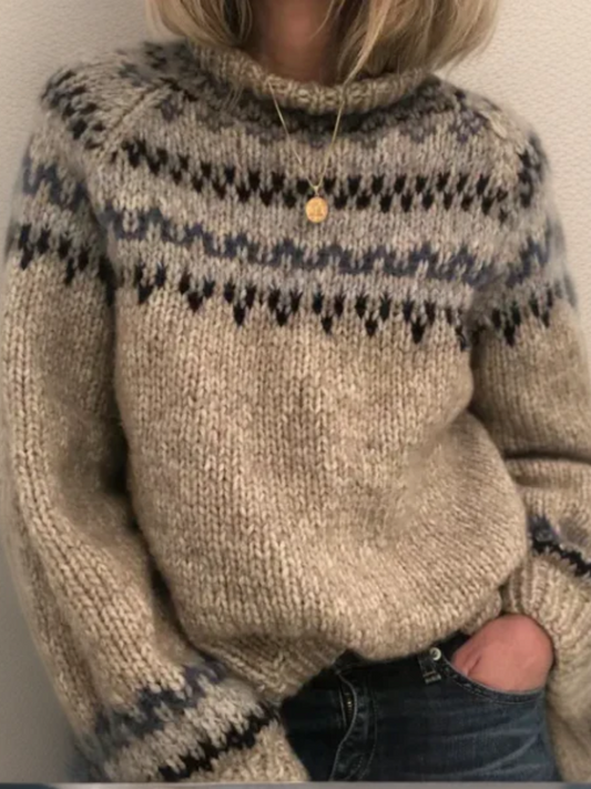Damen warmer Rollkragenpullover mit elegantem Design für kalte Tage