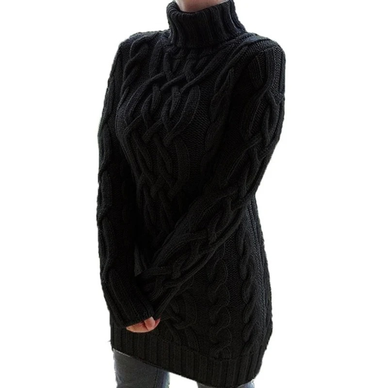 Damen Rollkragenpullover in warmem, zeitlosem Design für stilvolle Wintertage