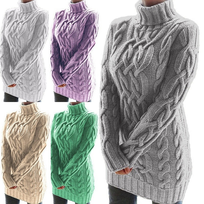 Damen Rollkragenpullover in warmem, zeitlosem Design für stilvolle Wintertage