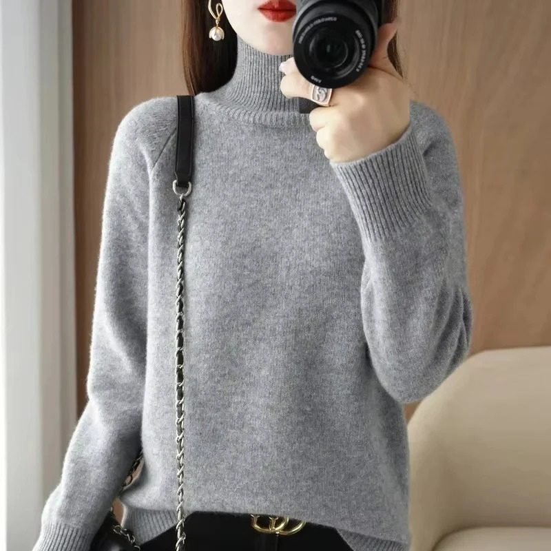 Damen Rollkragenpullover in warmem, zeitlosem Design für kalte Tage