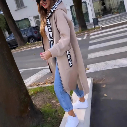 Damen warmer trendiger Mantel, stilvoll und bequem für Alltag, Büro und besondere Anlässe