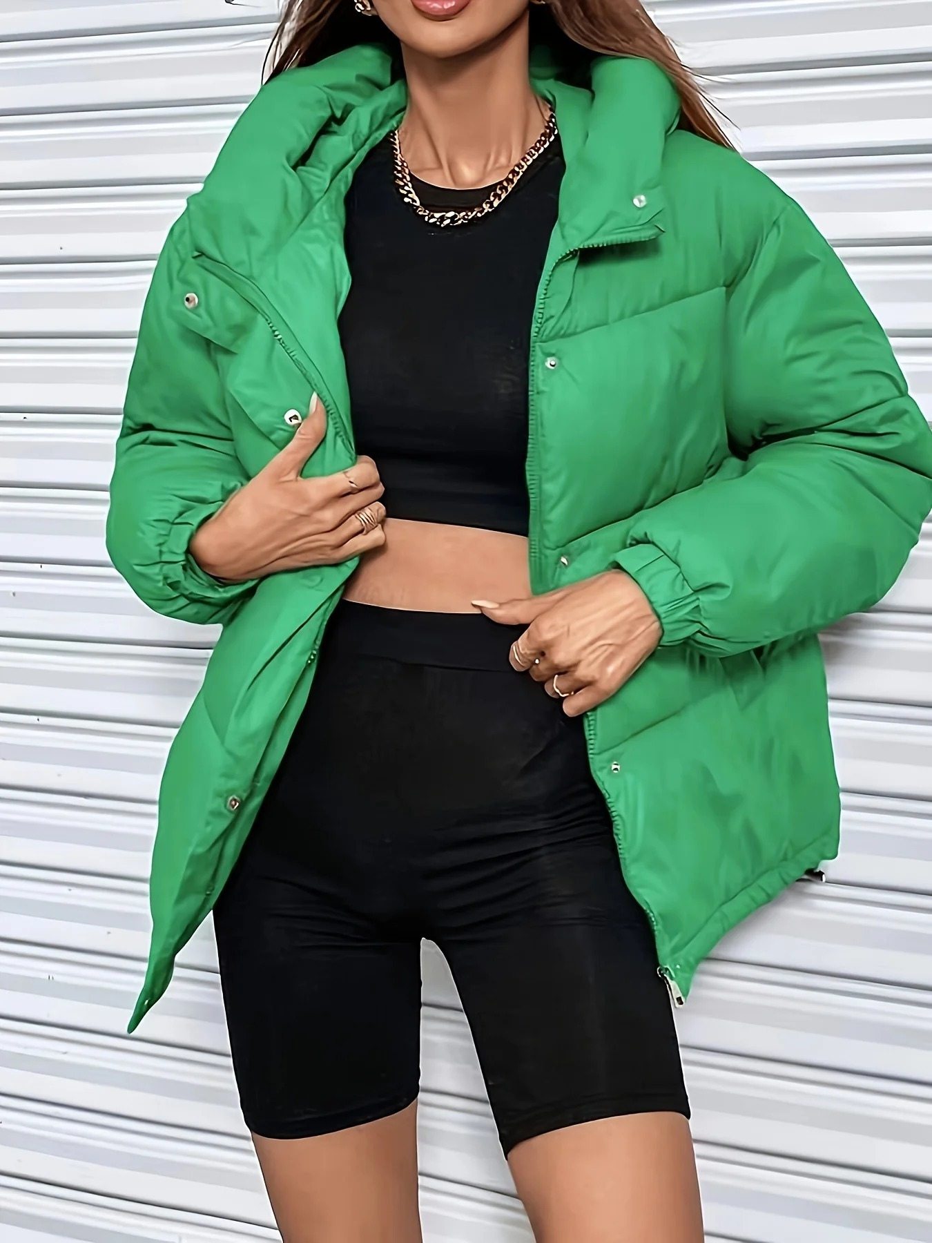 Damen warmer Winter-Steppmantel, stilvoll und komfortabel für kalte Tage