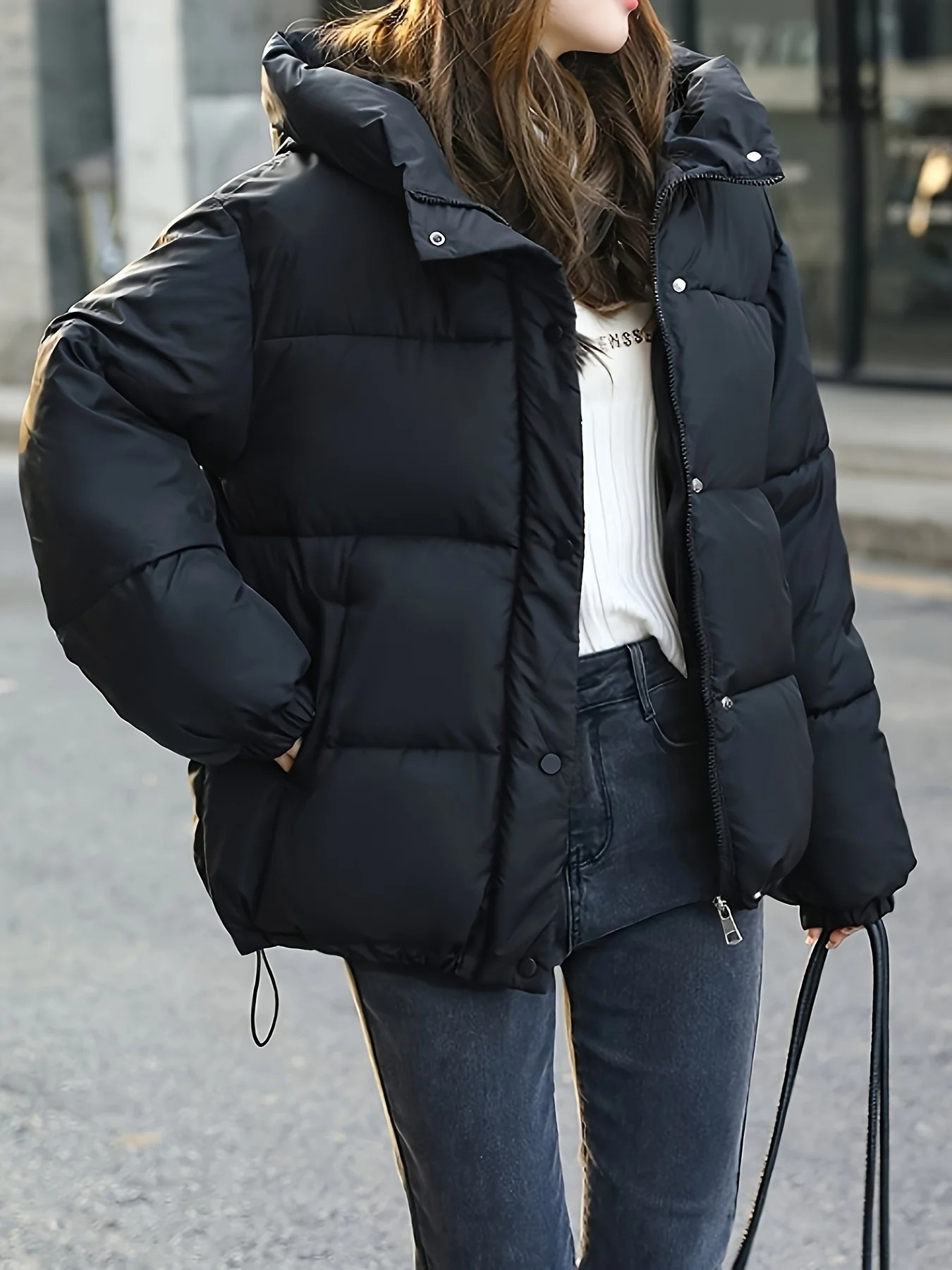 Damen warmer Winter-Steppmantel, stilvoll und komfortabel für kalte Tage