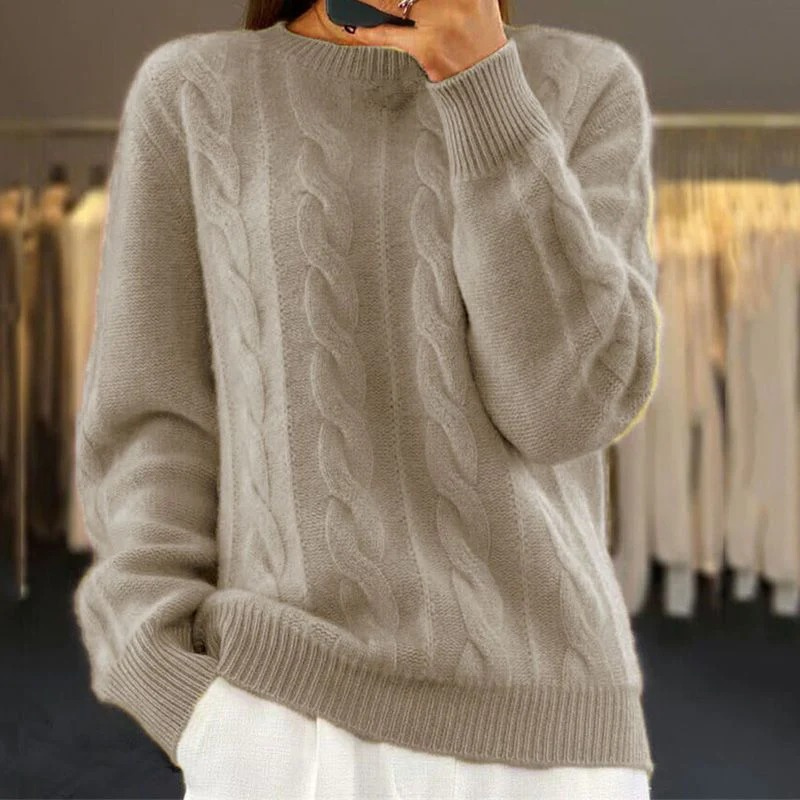 Damen weicher bequemer Pullover für Alltag und Freizeit