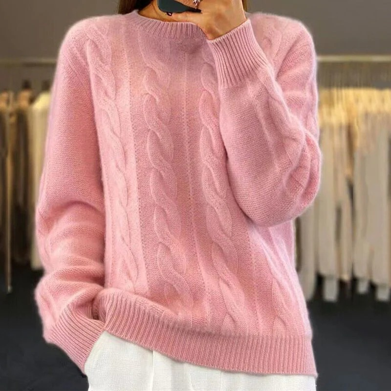 Damen weicher bequemer Pullover für Alltag und Freizeit
