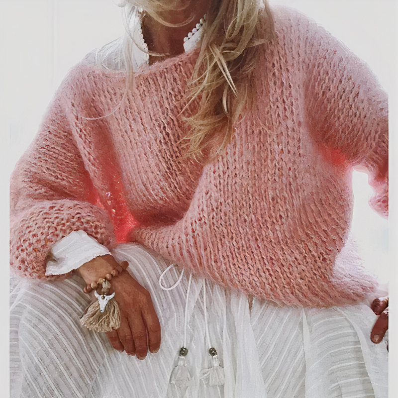 Damen weicher gemütlicher Pullover, lässiger Komfort für Alltag und Freizeit