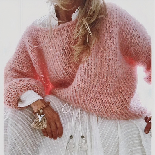 Damen weicher gemütlicher Pullover, lässiger Komfort für Alltag und Freizeit