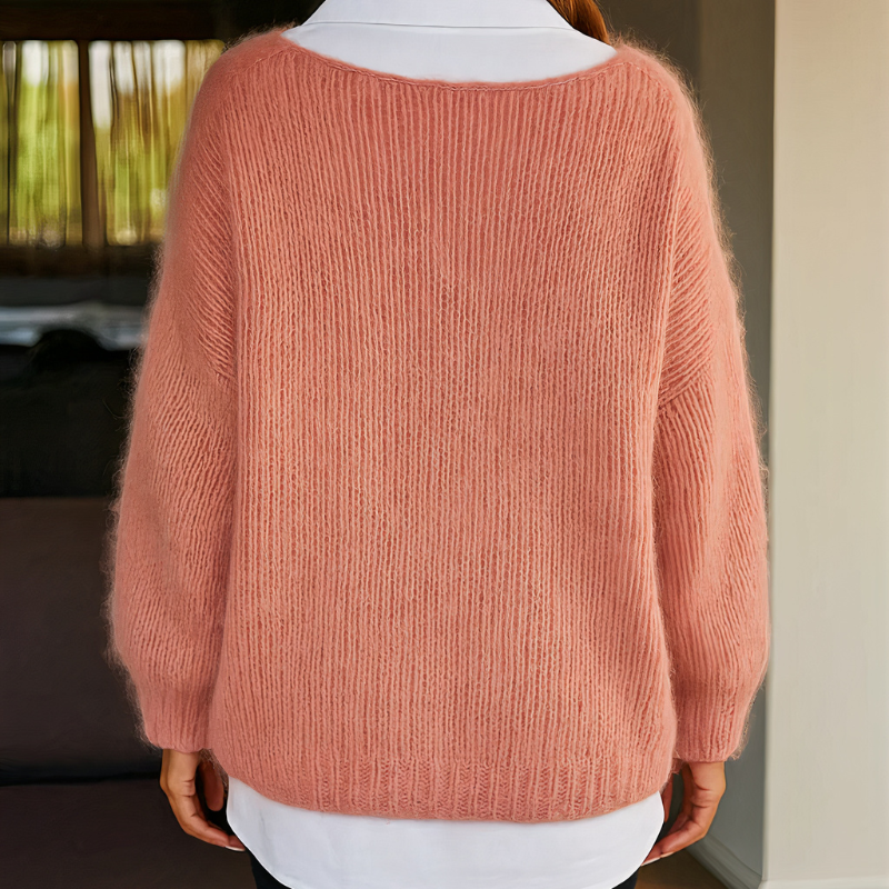 Damen weicher gemütlicher Pullover, lässiger Komfort für Alltag und Freizeit