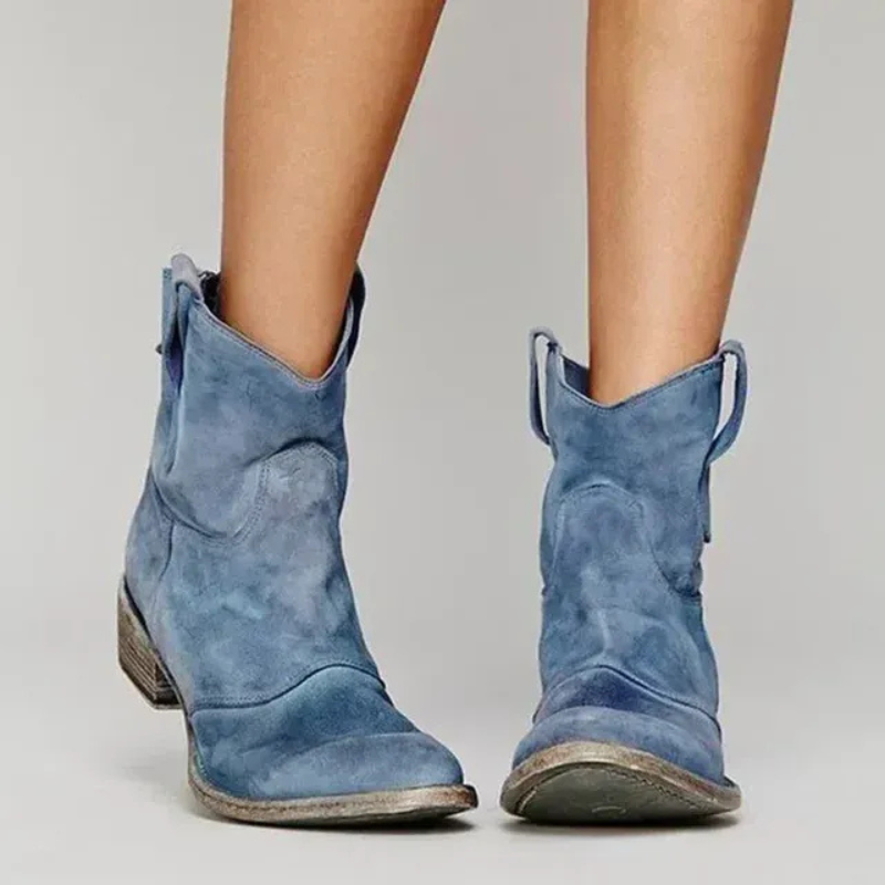 Damen-Westernstiefel im Vintage-Stil mit klassischer Silhouette und Western-Nähten