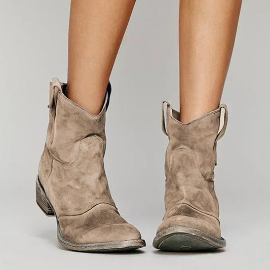 Damen-Westernstiefel im Vintage-Stil mit klassischer Silhouette und Western-Nähten