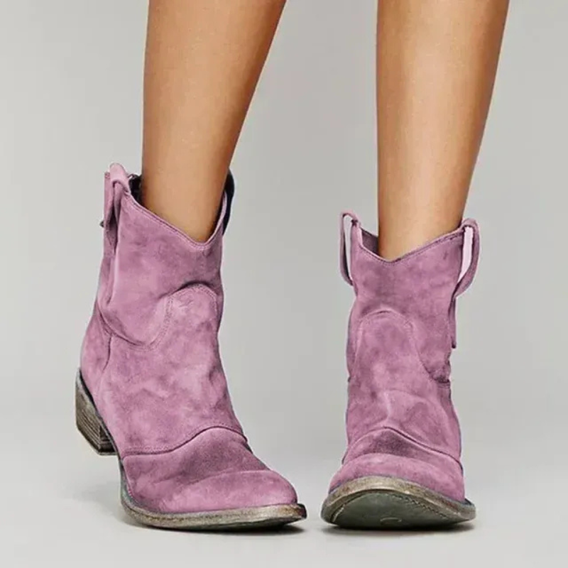 Damen-Westernstiefel im Vintage-Stil mit klassischer Silhouette und Western-Nähten