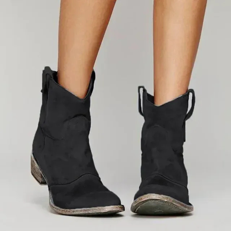 Damen-Westernstiefel im Vintage-Stil mit klassischer Silhouette und Western-Nähten