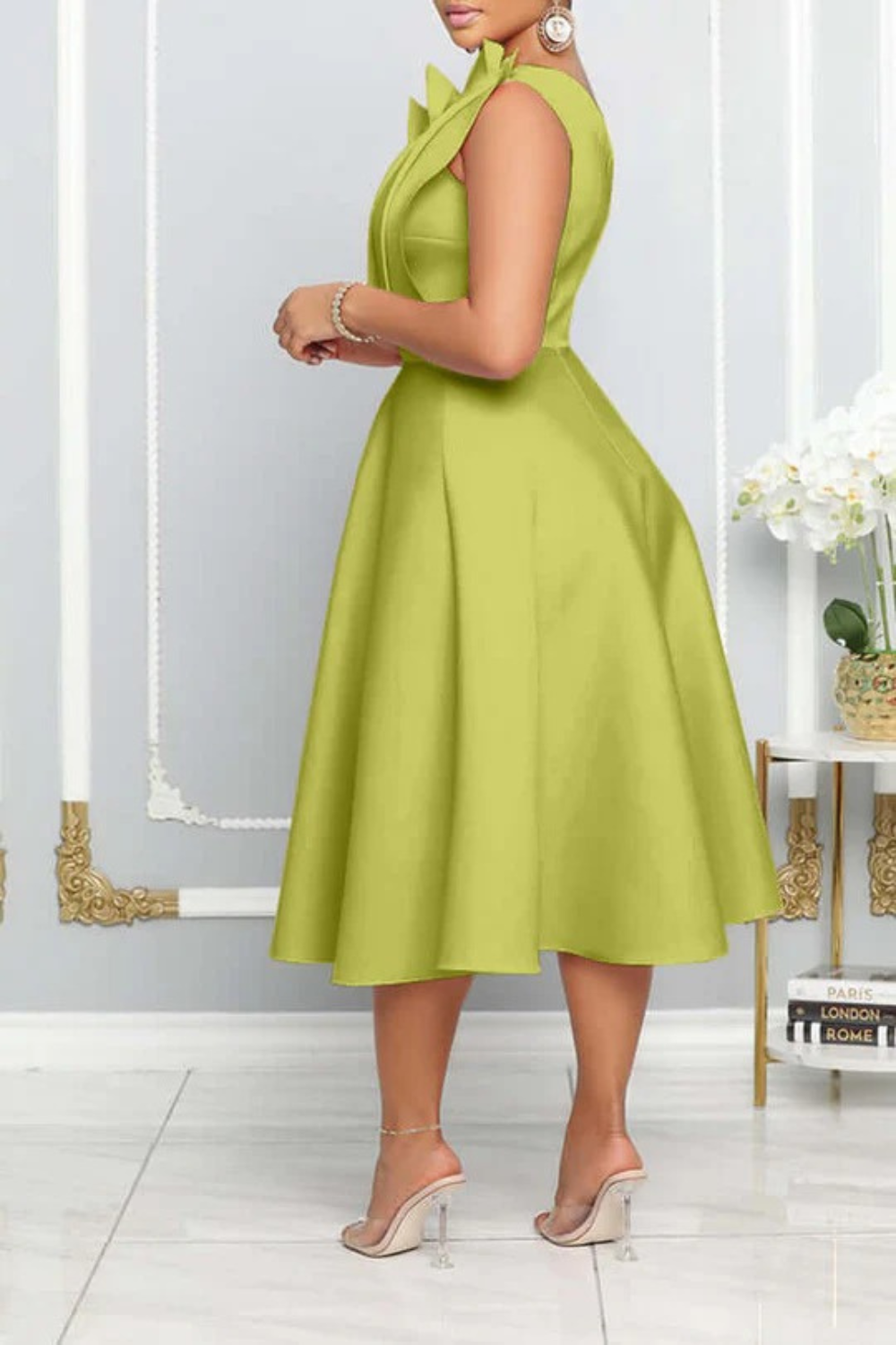Damen Cocktailkleid mit asymmetrischem Ein-Schulter-Design für festliche Anlässe