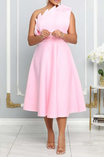 Damen Cocktailkleid mit asymmetrischem Ein-Schulter-Design für festliche Anlässe