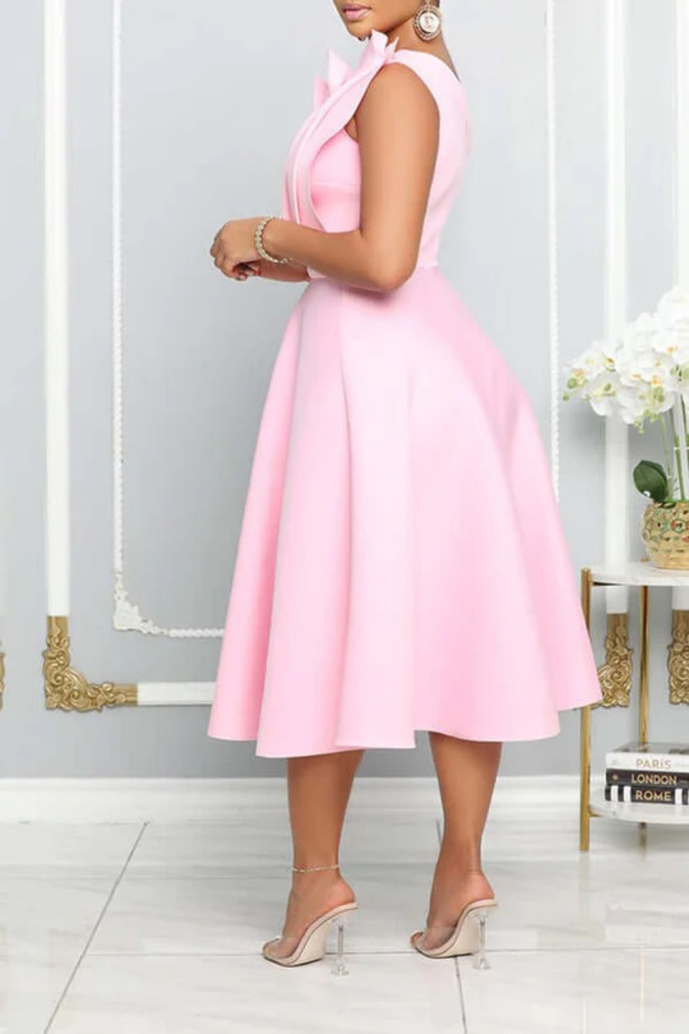 Damen Cocktailkleid mit asymmetrischem Ein-Schulter-Design für festliche Anlässe