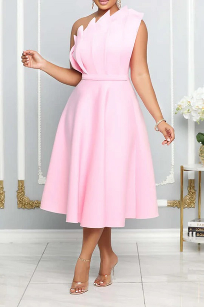 Damen Cocktailkleid mit asymmetrischem Ein-Schulter-Design für festliche Anlässe