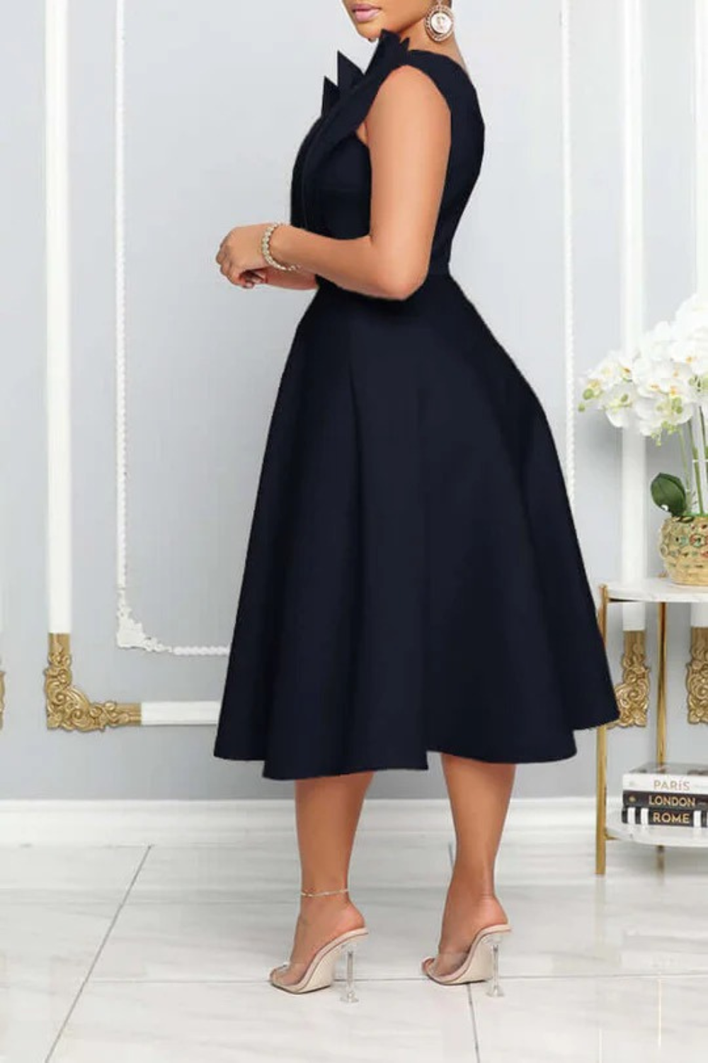 Damen Cocktailkleid mit asymmetrischem Ein-Schulter-Design für festliche Anlässe