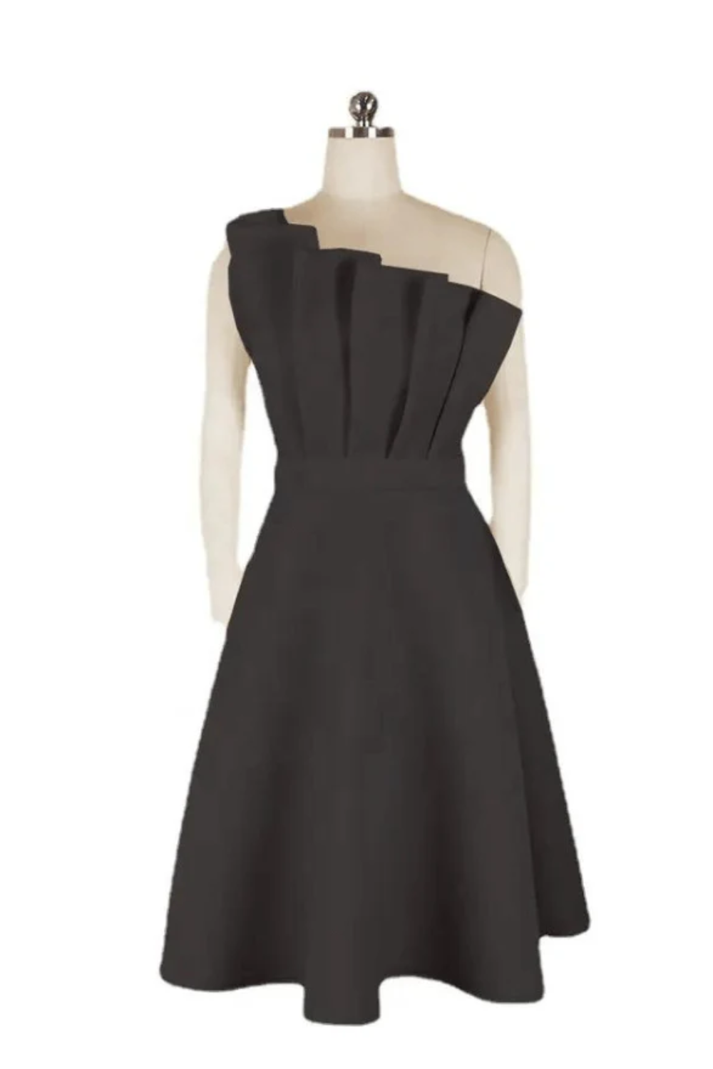Damen Cocktailkleid mit asymmetrischem Ein-Schulter-Design für festliche Anlässe