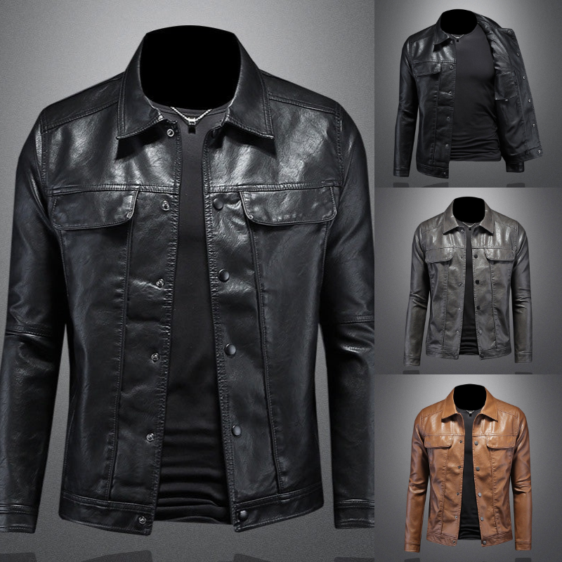 Elegante Motorradjacke für Herren, stilvoll und funktional für Fahrten und Freizeit