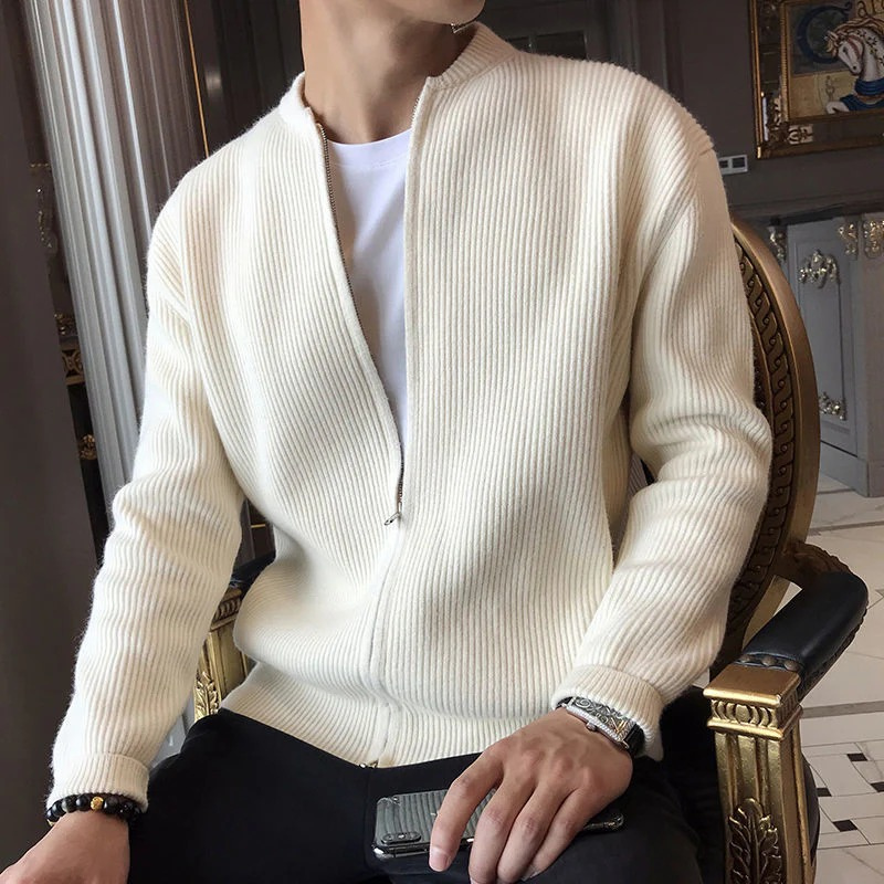 Elegante weiche Herren-Strickjacke mit zeitlosem Design und bequemer Passform für Alltag und Freizeit