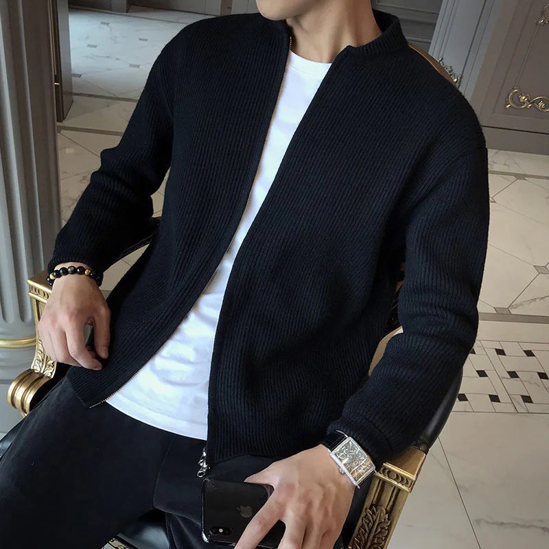Elegante weiche Herren-Strickjacke mit zeitlosem Design und bequemer Passform für Alltag und Freizeit