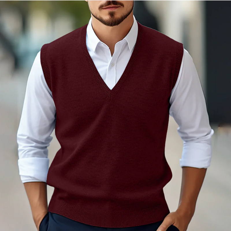 Eleganter ärmelloser Pullover für Herren in modernem Design