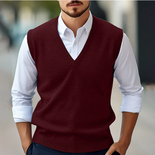 Eleganter ärmelloser Pullover für Herren in modernem Design