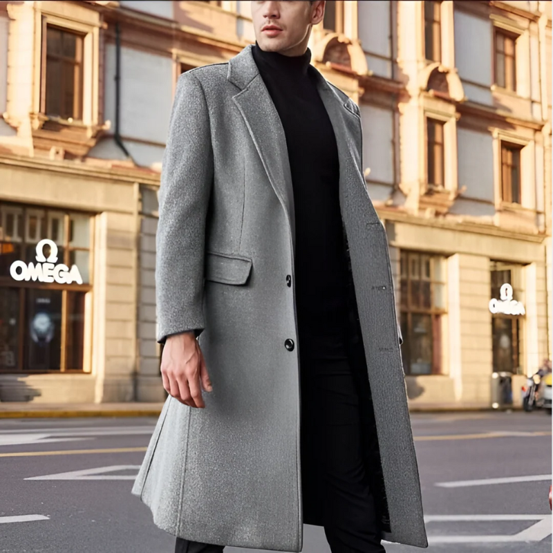 Eleganter klassischer Herrenmantel im zeitlosen Design für Alltag und Anlass