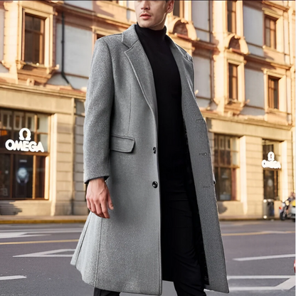 Eleganter klassischer Herrenmantel im zeitlosen Design für Alltag und Anlass