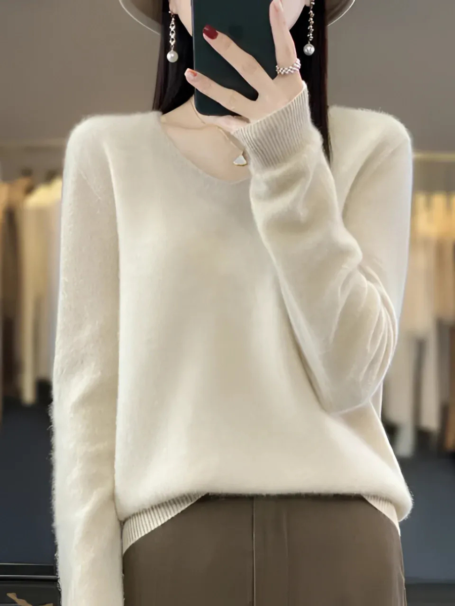 Eleganter warmer Luxus-Pullover für Damen in zeitlosem Design