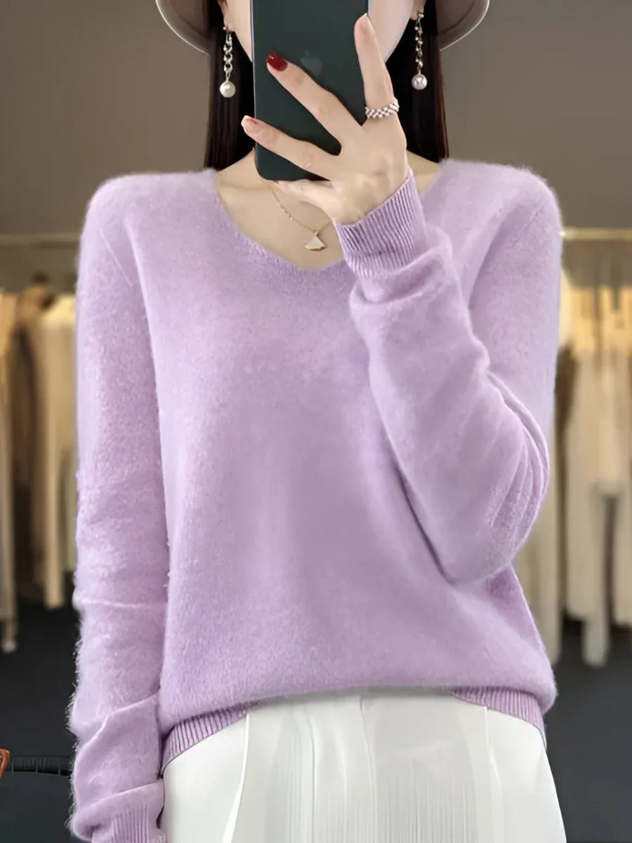 Eleganter warmer Luxus-Pullover für Damen in zeitlosem Design