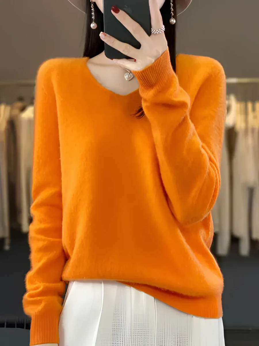 Eleganter warmer Luxus-Pullover für Damen in zeitlosem Design