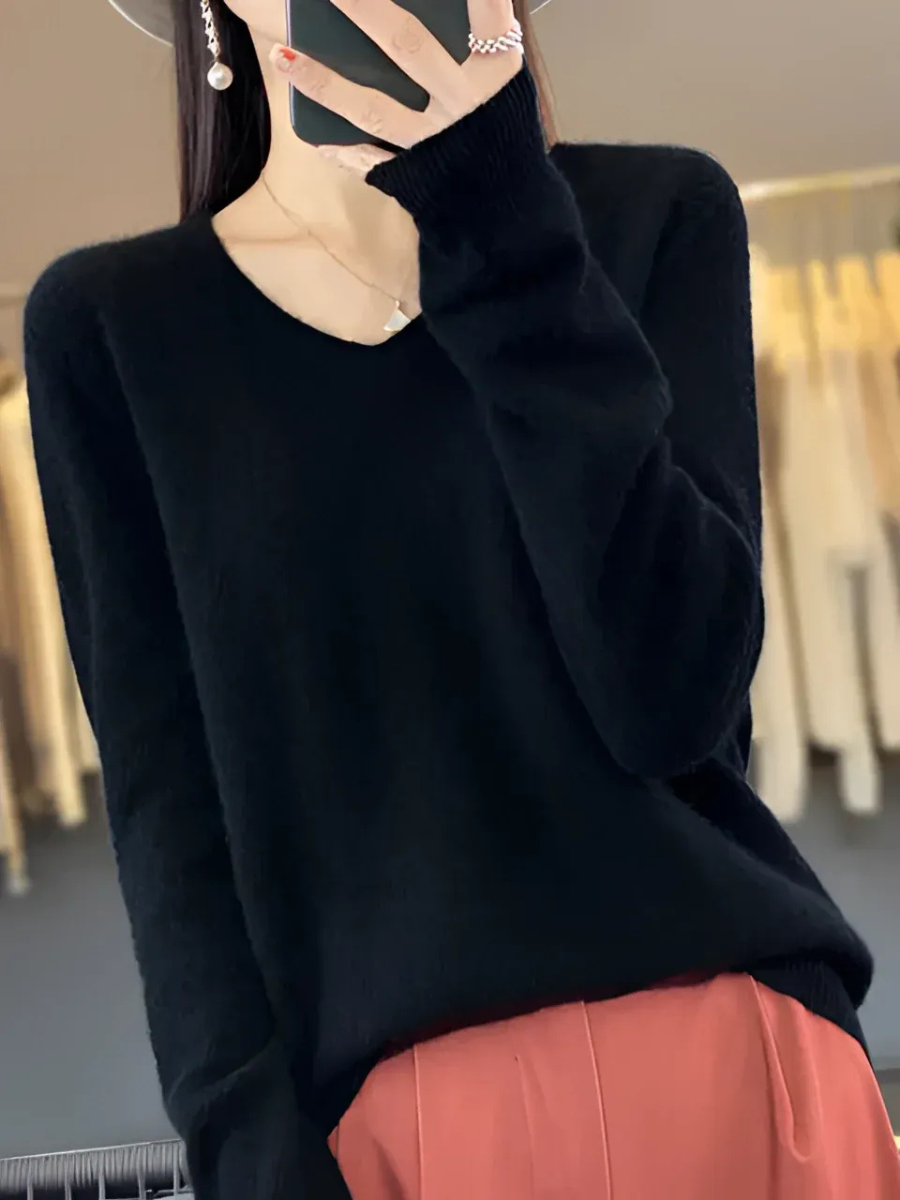 Eleganter warmer Luxus-Pullover für Damen in zeitlosem Design