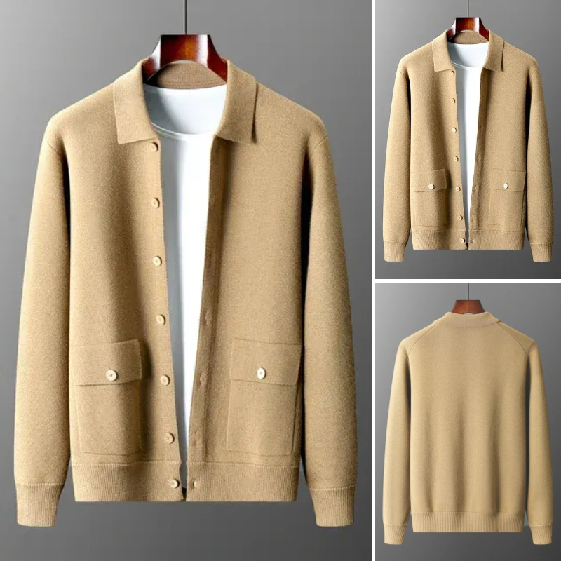 Eleganter Premium-Strickjacke für Herren in zeitlosem Design