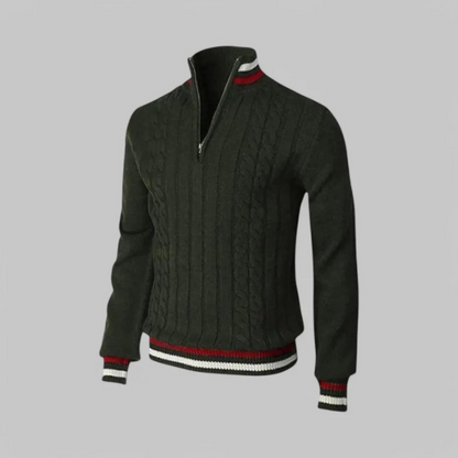 Eleganter Pullover mit halbem Reißverschluss für Herren, zeitloses Design für Büro und Freizeit