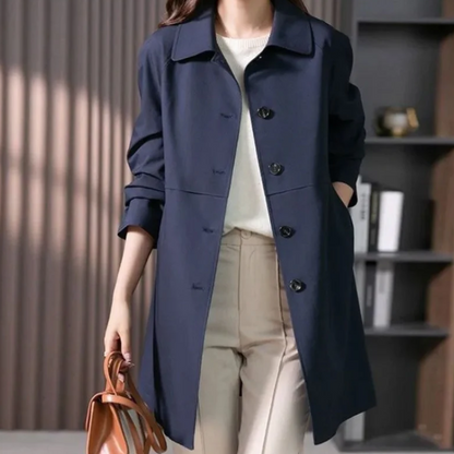 Eleganter Vintage-Trenchcoat für Damen im zeitlosen Retro-Stil