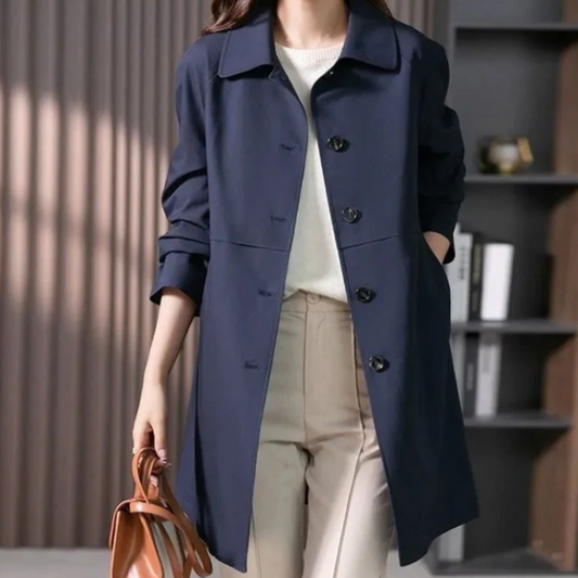 Eleganter Vintage-Trenchcoat für Damen im zeitlosen Retro-Stil