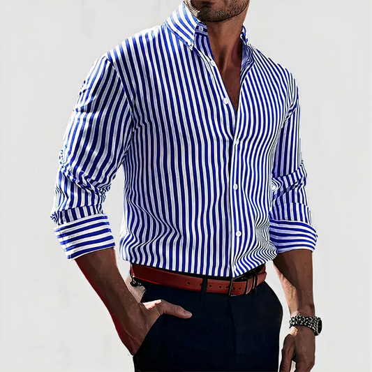 Elegantes Business-Hemd für Herren mit klassischem Streifenmuster und modernem Schnitt für vielseitige Anlässe