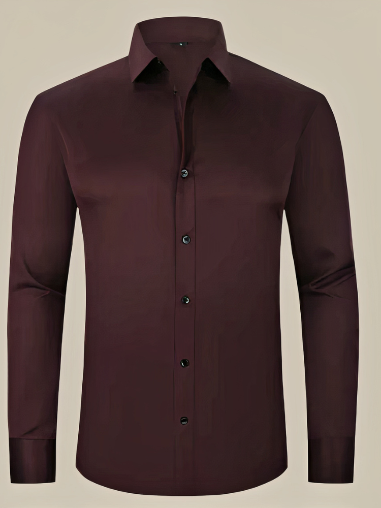 Elegantes Business-Hemd für Herren mit klassischem Kragen und stilvoller Passform für Büro und besondere Anlässe.