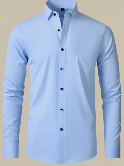 Elegantes Business-Hemd für Herren mit klassischem Kragen und stilvoller Passform für Büro und besondere Anlässe.