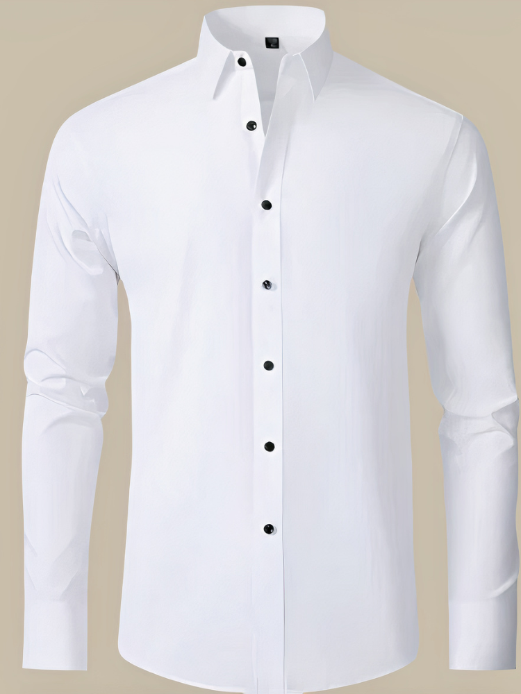 Elegantes Business-Hemd für Herren mit klassischem Kragen und stilvoller Passform für Büro und besondere Anlässe.