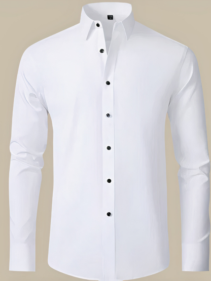 Elegantes Business-Hemd für Herren mit klassischem Kragen und stilvoller Passform für Büro und besondere Anlässe.