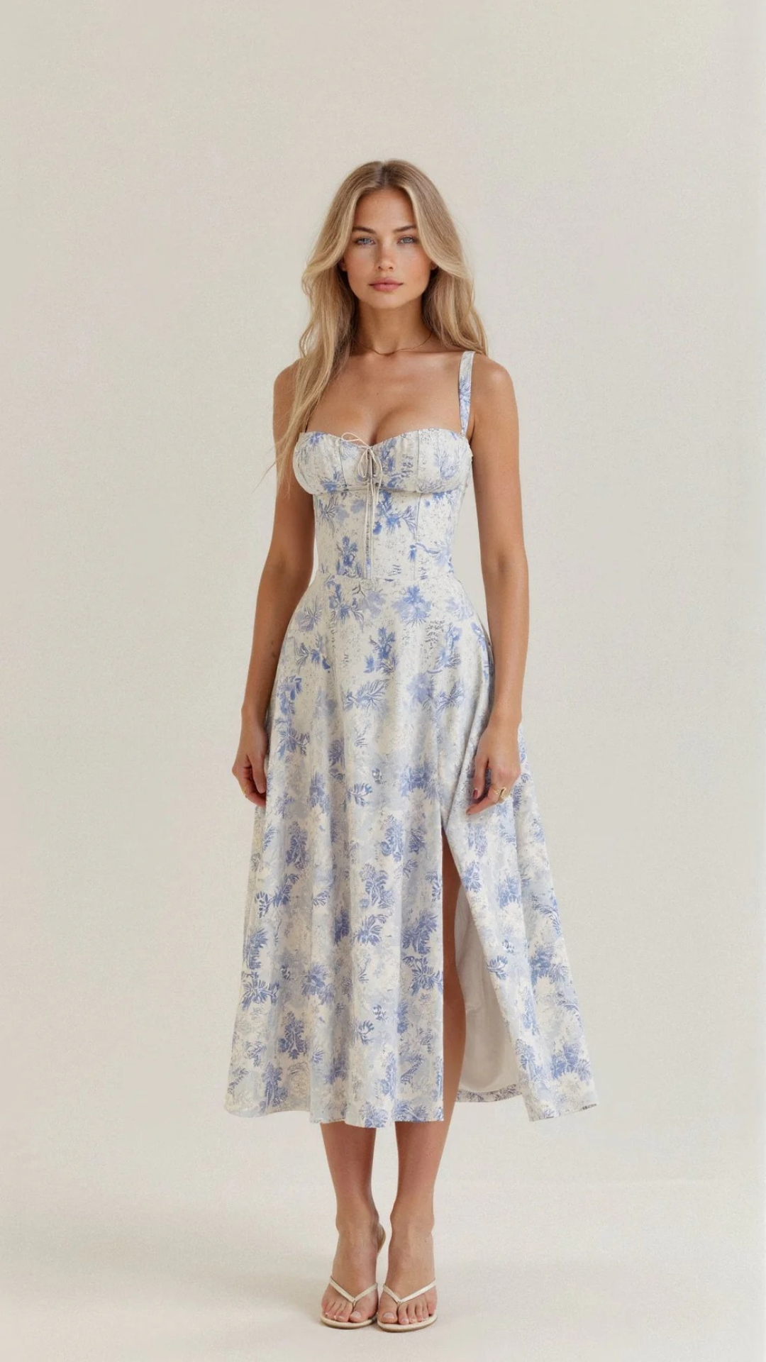 Elegantes Damen Korsett Sommerkleid für feminine und stilvolle Sommerauftritte