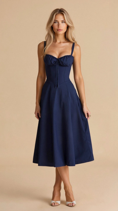 Elegantes Damen Korsett Sommerkleid für feminine und stilvolle Sommerauftritte