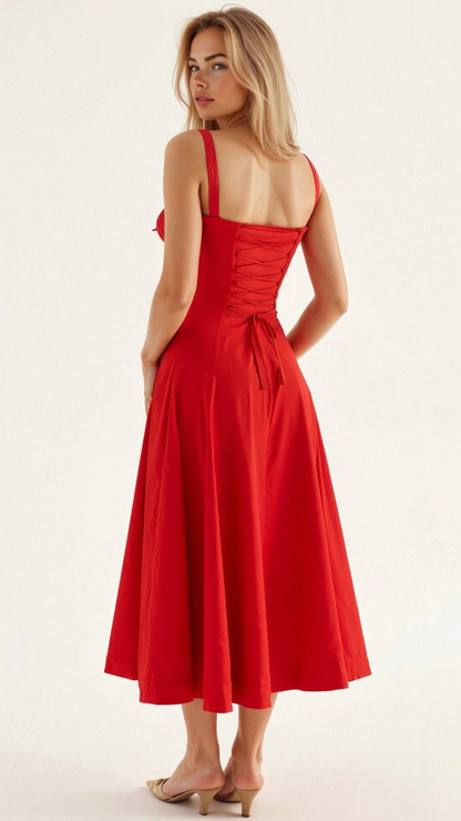 Elegantes Damen Korsett Sommerkleid für feminine und stilvolle Sommerauftritte