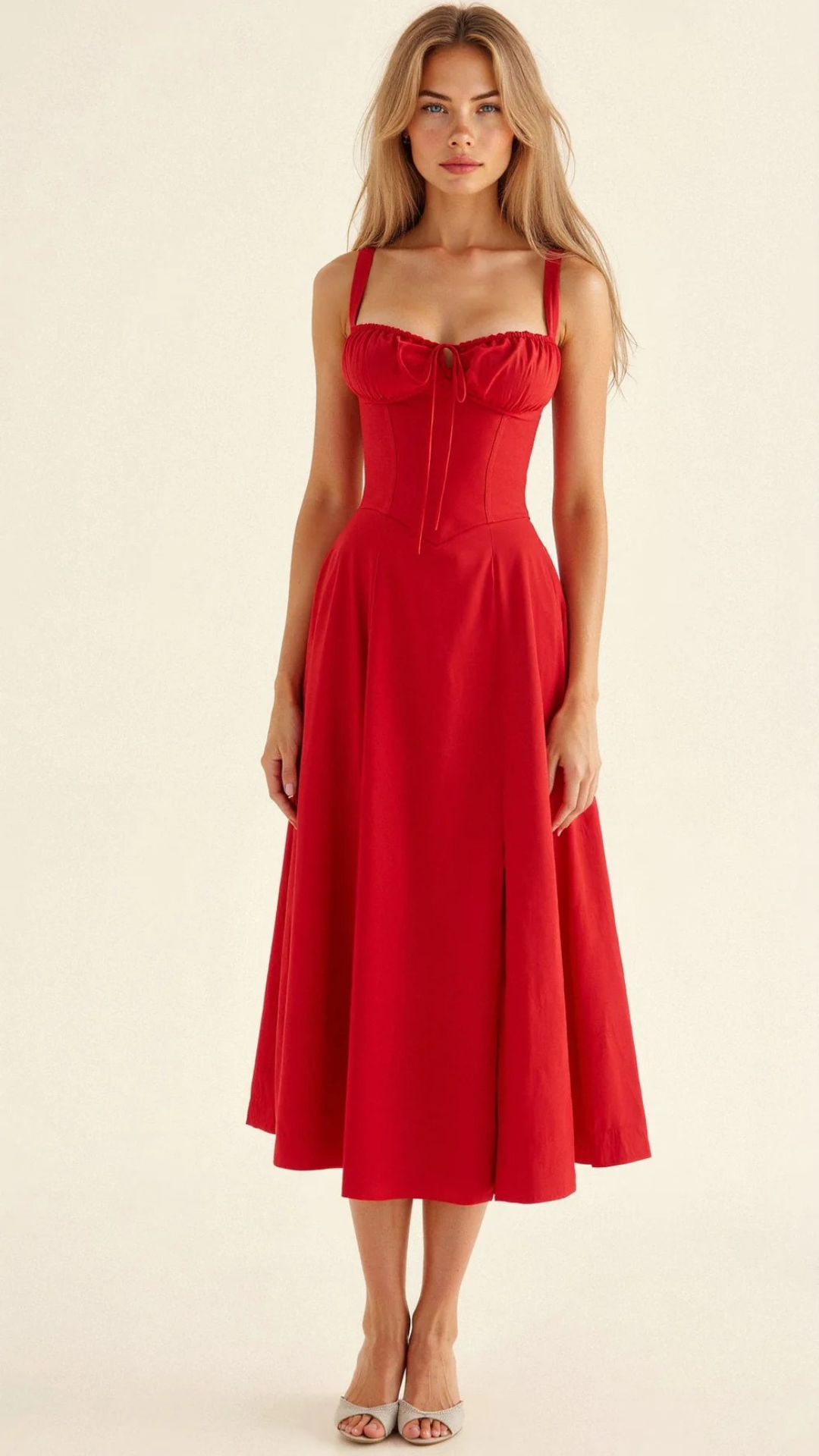 Elegantes Damen Korsett Sommerkleid für feminine und stilvolle Sommerauftritte