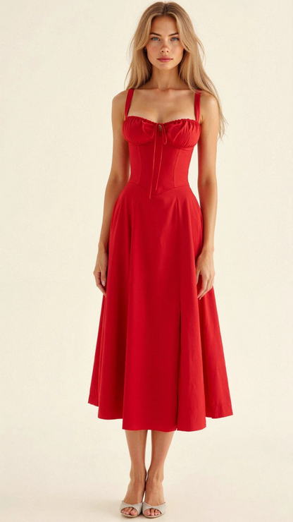 Elegantes Damen Korsett Sommerkleid für feminine und stilvolle Sommerauftritte