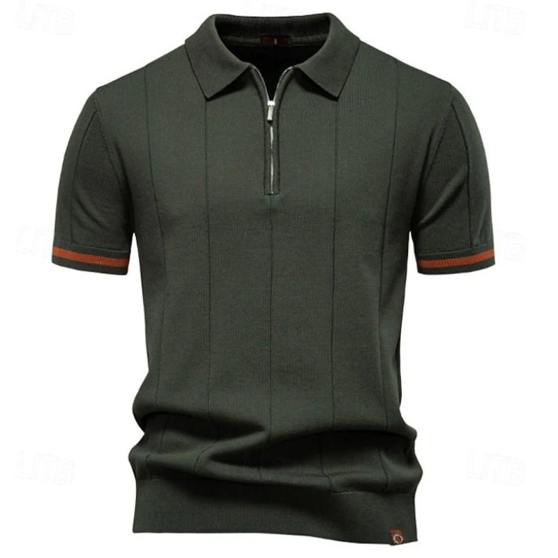 Elegantes Herren-Poloshirt mit Reißverschluss in modernem Design für Alltag und Büro