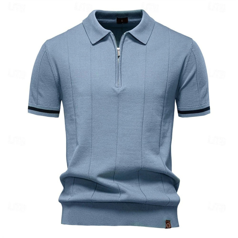 Elegantes Herren-Poloshirt mit Reißverschluss in modernem Design für Alltag und Büro